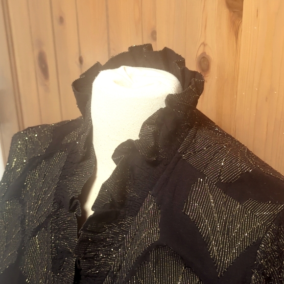 Chico's Black and Gold Blouse - Picture 3 of 7
